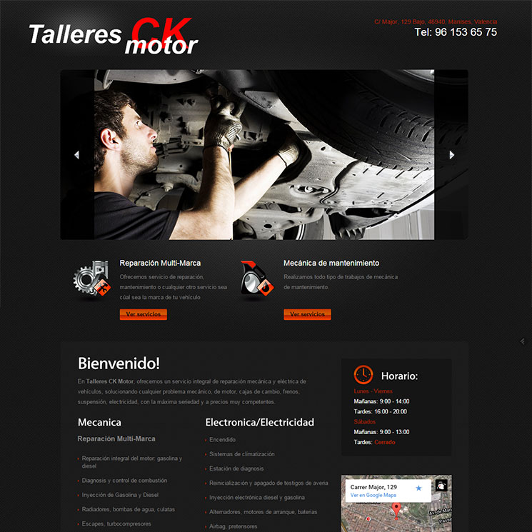 Página web Talleres CK motor