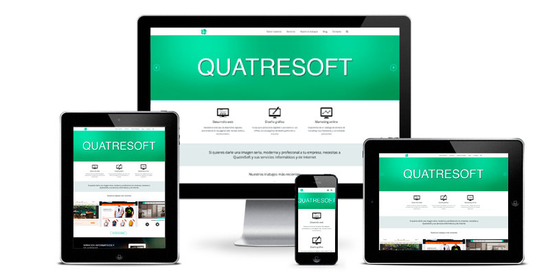 Consigue que tu página web tenga versión responsive con QuatreSoft