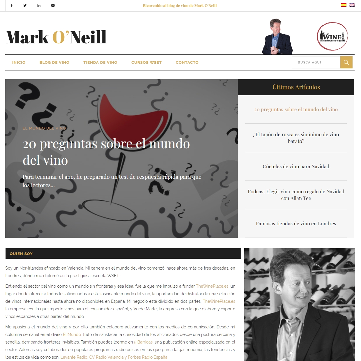 Página web de Mark O'Neill